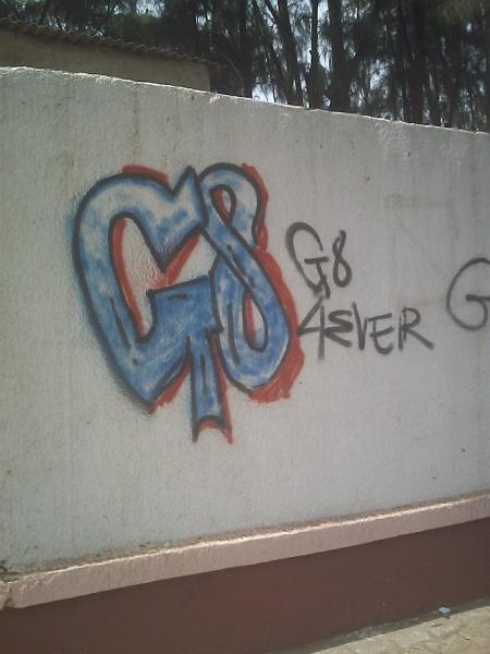G8 en graff au kennedy : souvenir souvenir